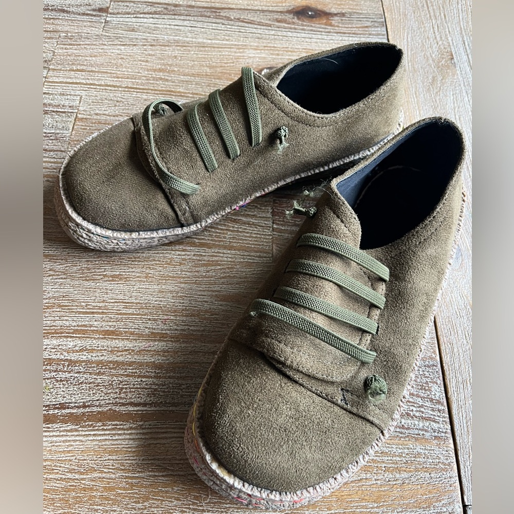 Olive‎ Green Barefoot Slip on Sneakers